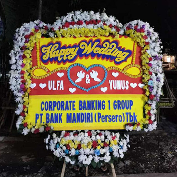 Bunga Papan Happy Wedding